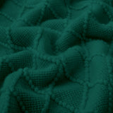 Knited Diamond Throw with Fringe Cream