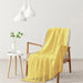 Knited Diamond Throw with Fringe Cream