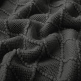 Knited Diamond Throw with Fringe Cream