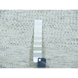 Knitting Needles Gray Shabby Chic Modern Pure Undyed Wool Hand Knotted Grass Design Tone On Tone Runner Rug 2'6"x8'1"