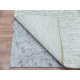 Knitting Needles Gray Shabby Chic Modern Pure Undyed Wool Hand Knotted Grass Design Tone On Tone Runner Rug 2'6"x8'1"