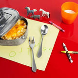Knork Child Flatware Set (2 Piece Fork and Spoon), Stainless Matte