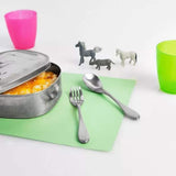 Knork Child Flatware Set (2 Piece Fork and Spoon), Stainless Matte