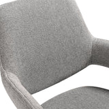 Knox Penny 7 Piece Dining Set with Stone Top and Upholstered Swivel Chairs