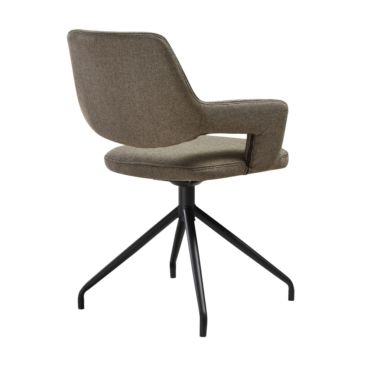 Knox Penny 7 Piece Dining Set with Stone Top and Upholstered Swivel Chairs