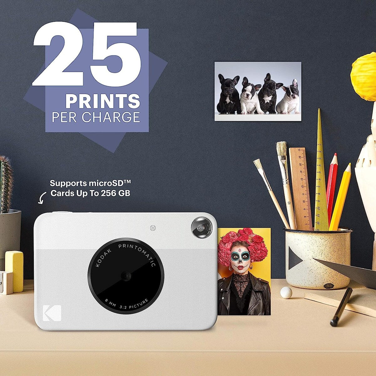 Kodak Printomatic Instant Print Camera & Photo Paper (20 Sheets) Album Bundle