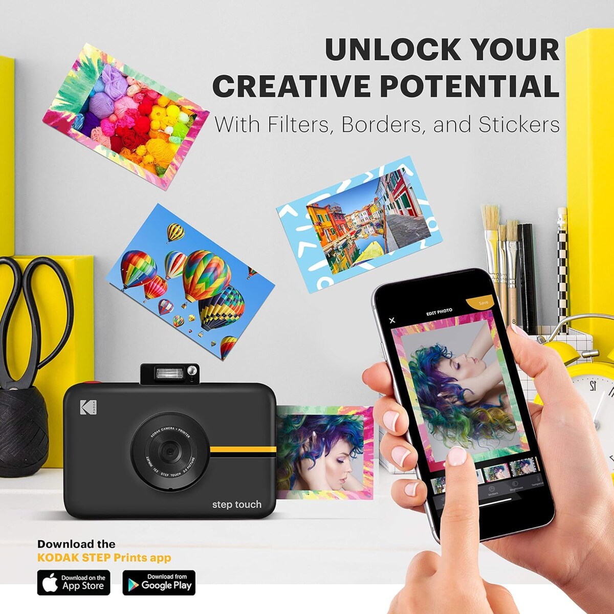 Kodak Step Touch 13MP Digital Instant Print Camera W/3.5" LCD Touchscreen