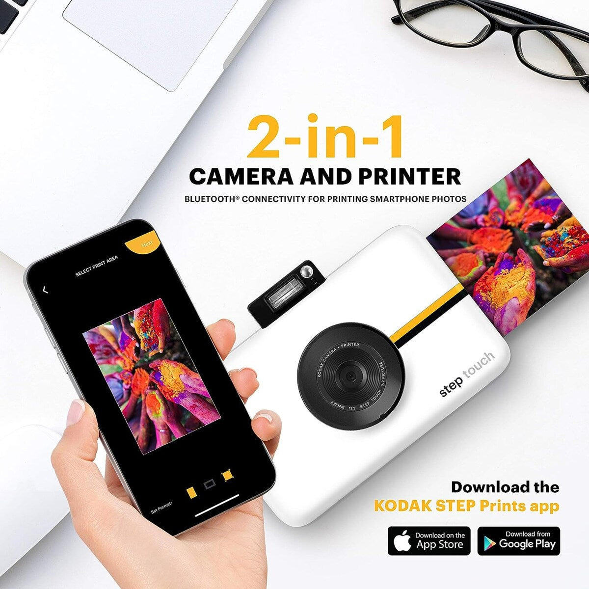 Kodak Step Touch 13MP Digital Instant Print Camera W/3.5" LCD Touchscreen