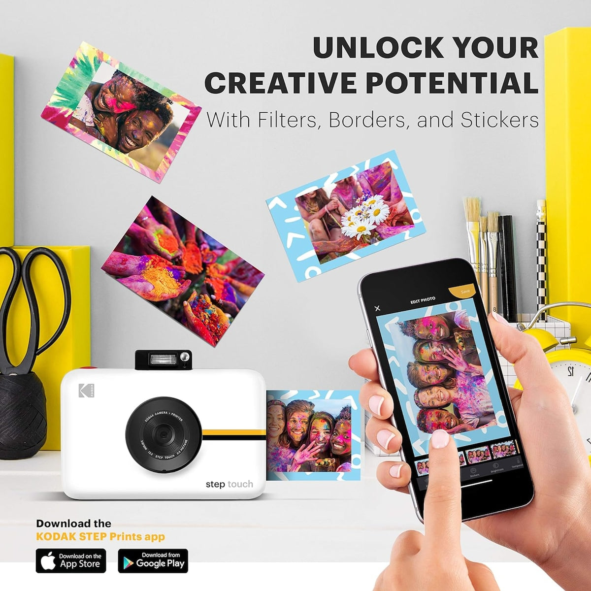 Kodak Step Touch 13MP Digital Instant Print Camera W/3.5" LCD Touchscreen