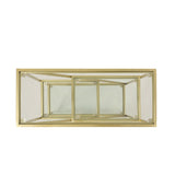 Kokesh Tempered Glass and Iron 3 Shelf Asymmetrical Bookcase by Christopher Knight Home