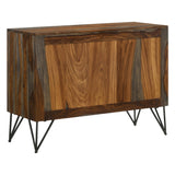 Komomo Sheesham Grey 1-Adjustable Shelf Accent Cabinet
