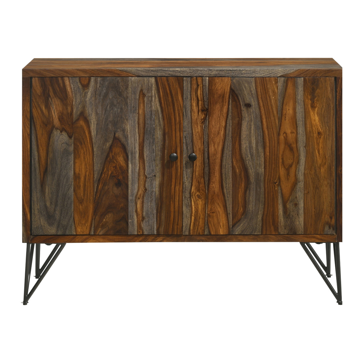 Komomo Sheesham Grey 1-Adjustable Shelf Accent Cabinet