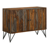 Komomo Sheesham Grey 1-Adjustable Shelf Accent Cabinet