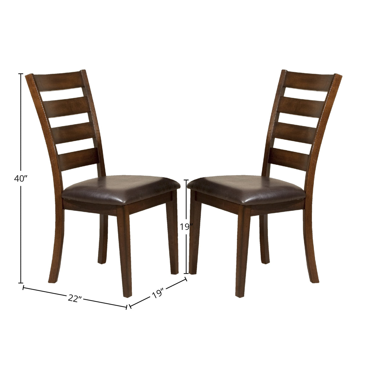 Kona Raisin Ladderback Dining Chairs (Set of 2)