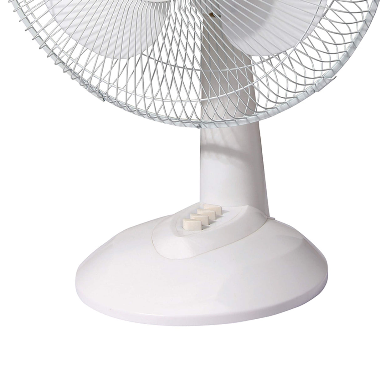 Kool Zone 12" Oscillating Desk Fan- White