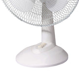 Kool Zone 12" Oscillating Desk Fan- White