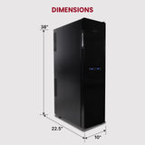 Koolatron 18 Bottle Slim Dual Zone Wine Cooler Freestanding Wine Fridge