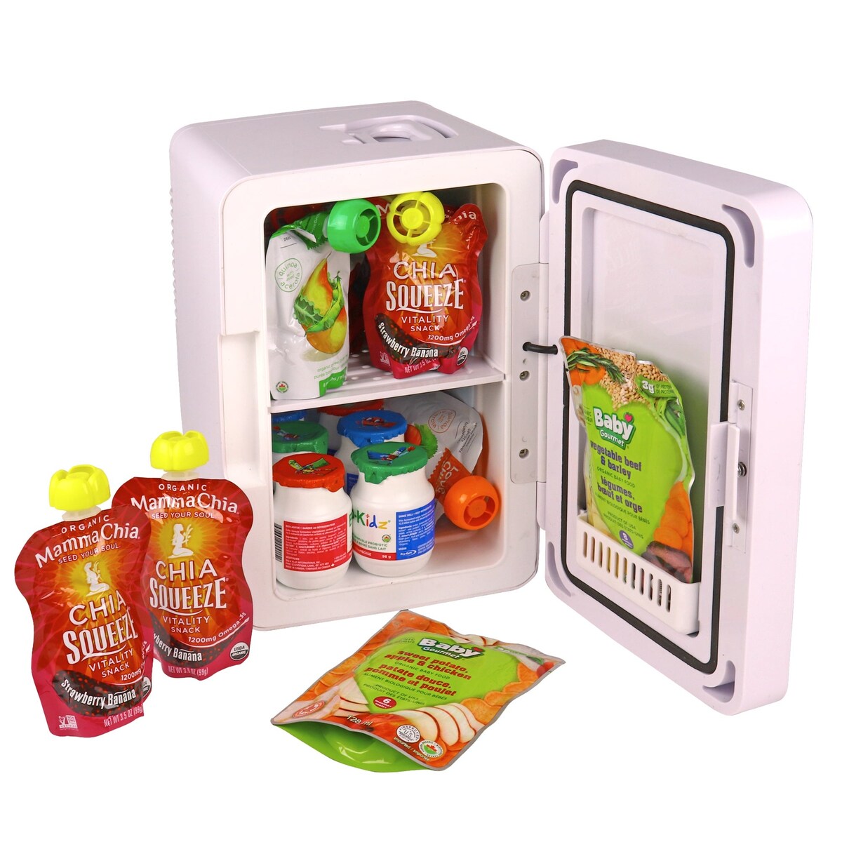 Koolatron Cosmetics Fridge w/ LED Lighted Makeup Mirror 12V 110V, 6L