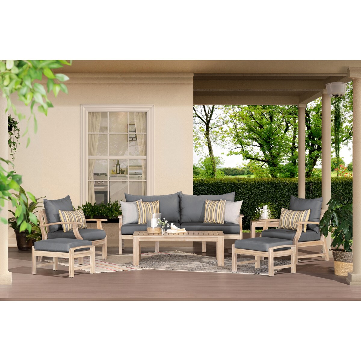 Kooper 7 Piece Sunbrella Outdoor Patio Sofa & Club Chair Set