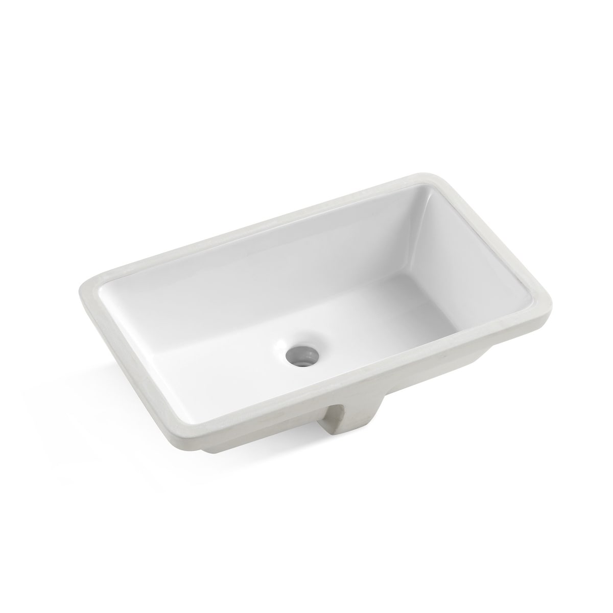 Koozzo Rectangular Undermount Bathroom Ceramic Sink with Overflow