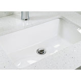 Koozzo Rectangular Undermount Bathroom Ceramic Sink with Overflow