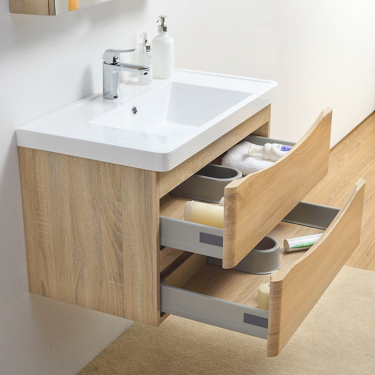 Koozzo Wall-Mounted Single Bathroom Vanity Set