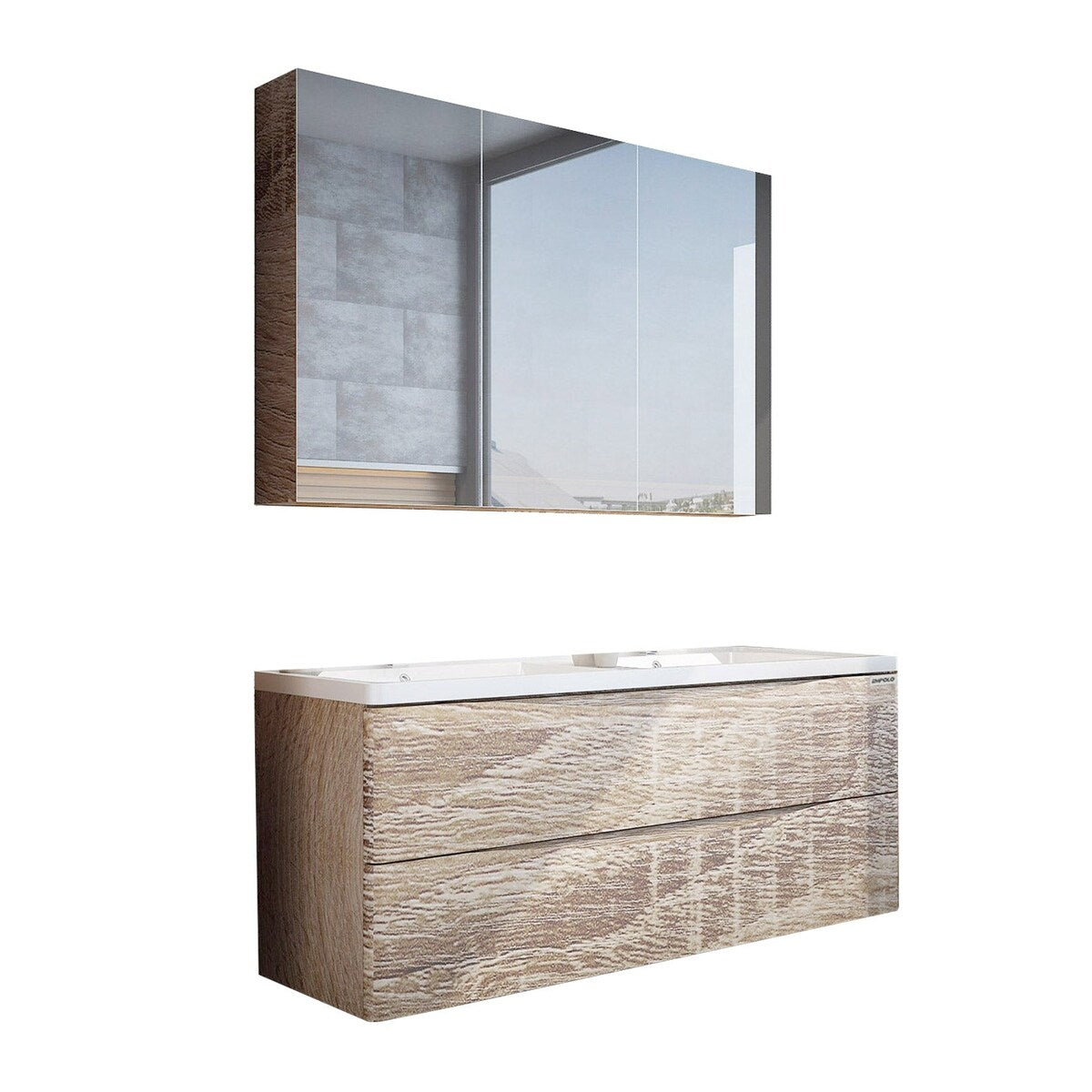 Koozzo Wall-Mounted Single Bathroom Vanity Set