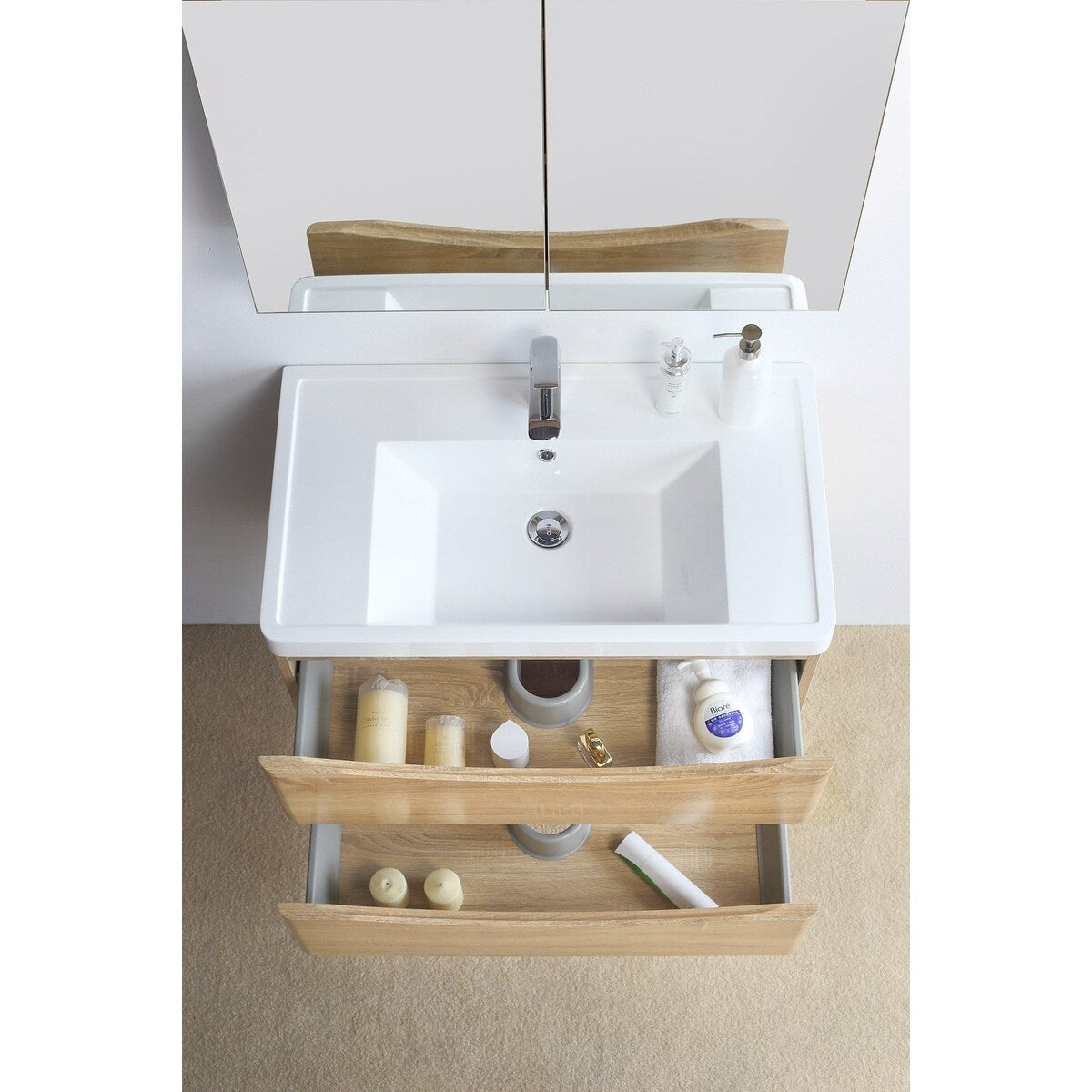 Koozzo Wall-Mounted Single Bathroom Vanity Set