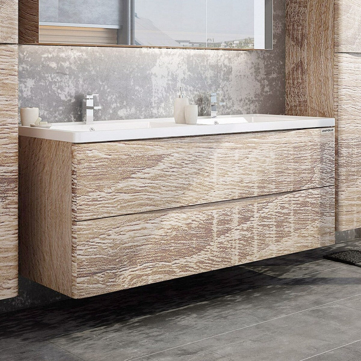 Koozzo Wall-Mounted Single Bathroom Vanity Set