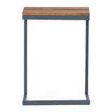 Christopher Knight Home Kora Outdoor Antique Firwood C-Shaped Accent Table