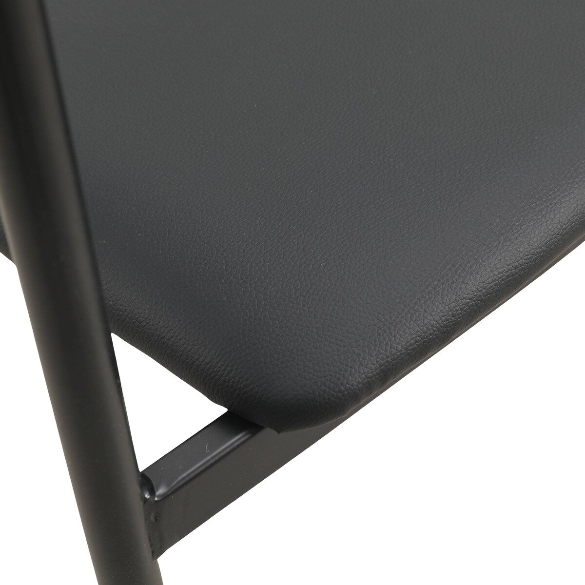 Kora Upholstered Faux Leather Dining Arm Chair with Powder Coated Steel Legs by LeisureMod