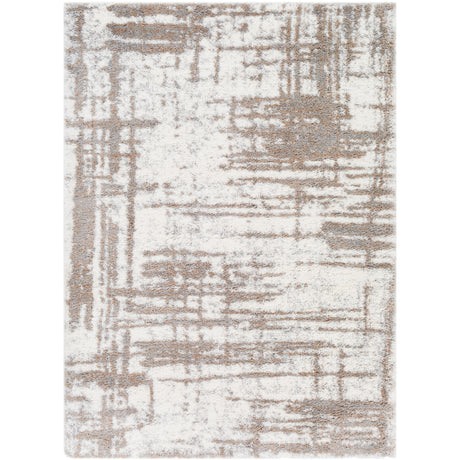 Livabliss Korryn Plush Crosshatch Stripe Area Rug