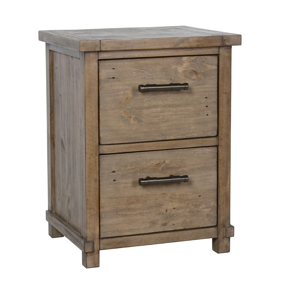 Kosas Home Kasey Desert Pine Handcrafted 2-drawer Filing Cabinet