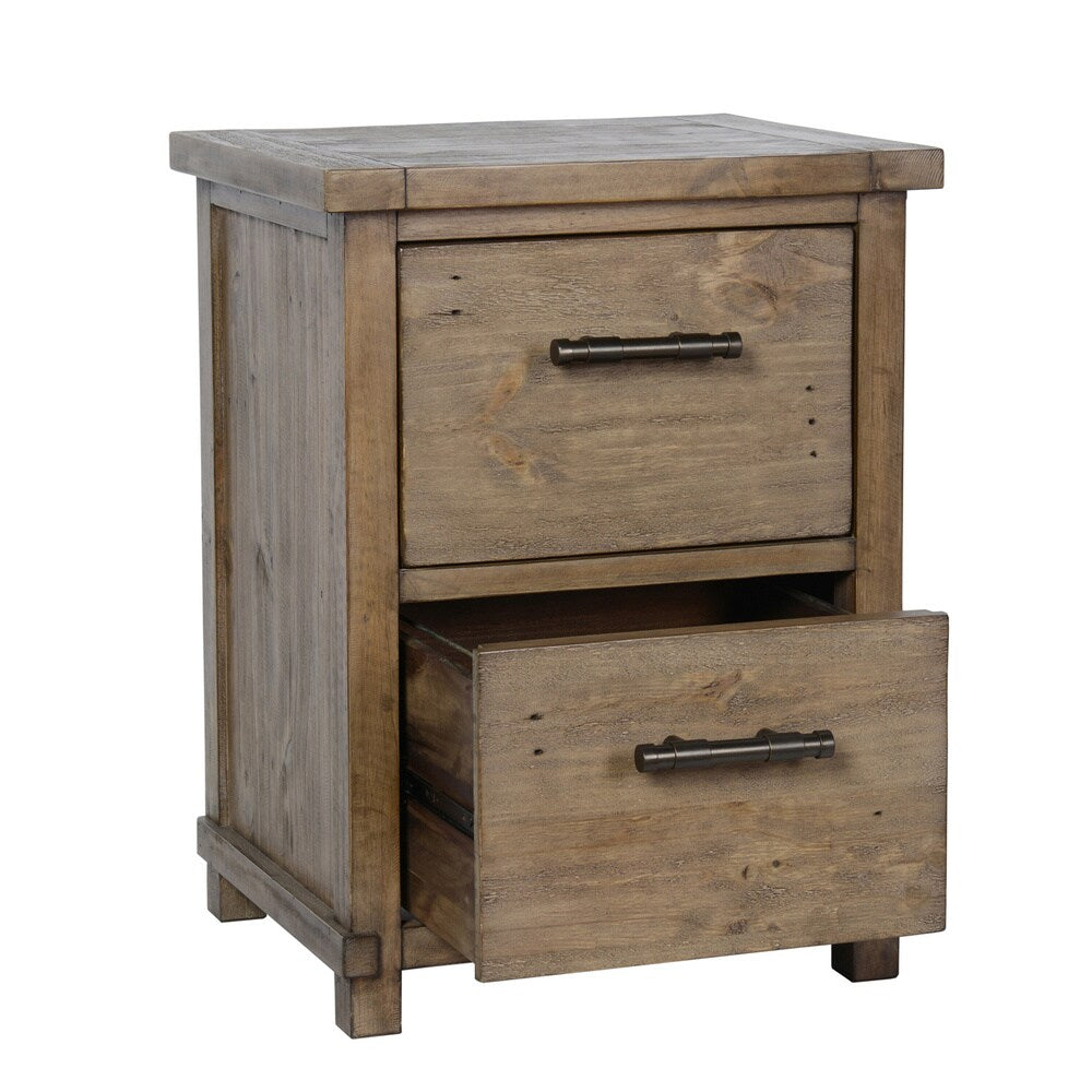 Kosas Home Kasey Desert Pine Handcrafted 2-drawer Filing Cabinet