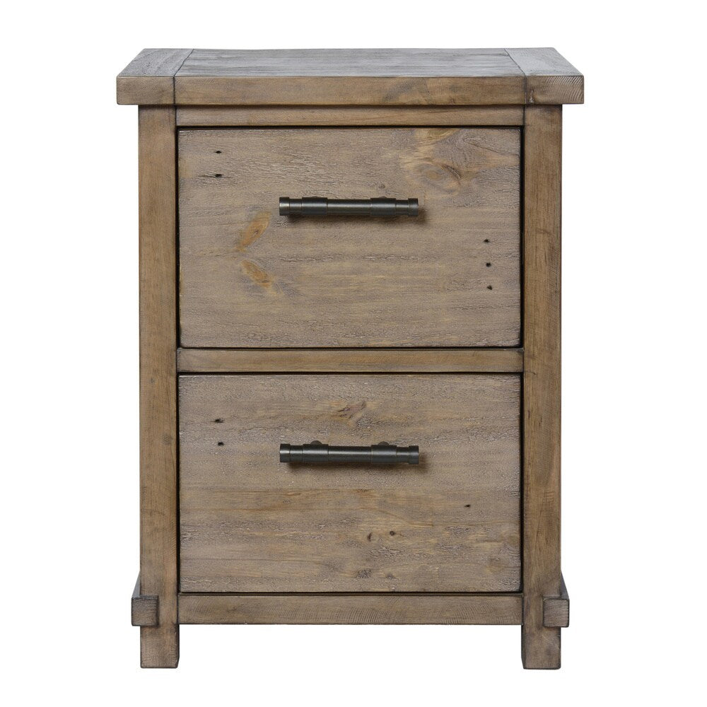 Kosas Home Kasey Desert Pine Handcrafted 2-drawer Filing Cabinet
