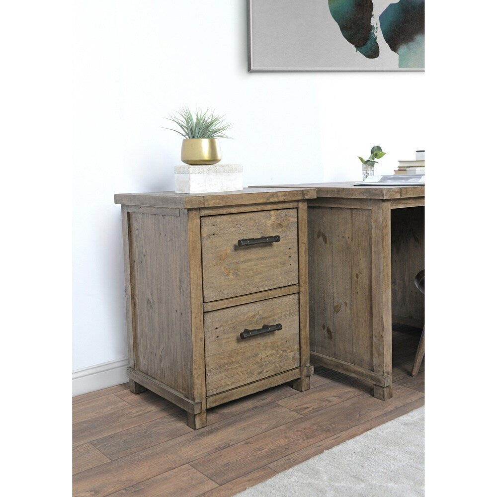 Kosas Home Kasey Desert Pine Handcrafted 2-drawer Filing Cabinet