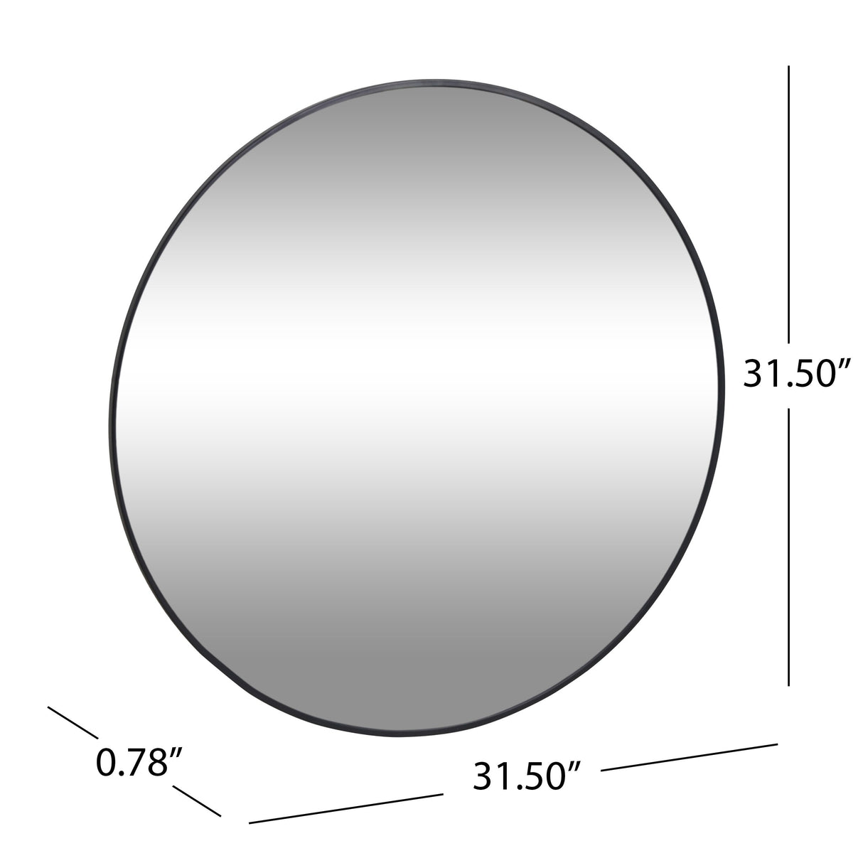 Kosciusko Contemporary Circular Smokey Mirror by Christopher Knight Home - 31.50" H x 31.50" W x 0.78" D
