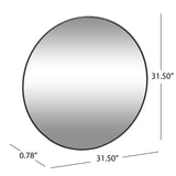 Kosciusko Contemporary Circular Smokey Mirror by Christopher Knight Home - 31.50" H x 31.50" W x 0.78" D