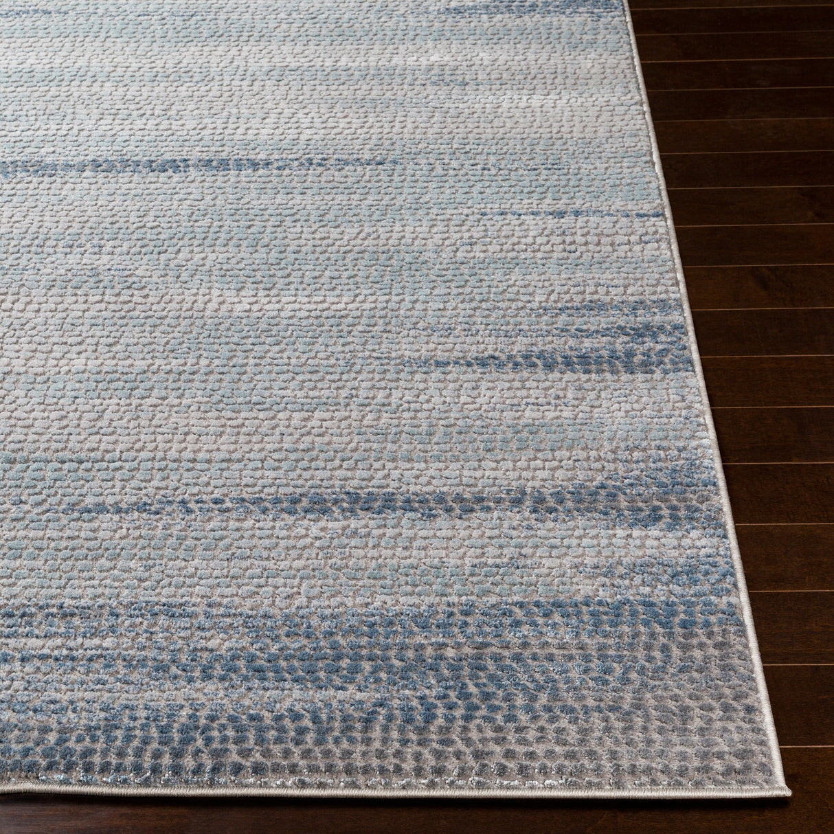 Kota Navy & Grey Modern Abstract Area Rug - 5'3" x 7'3"