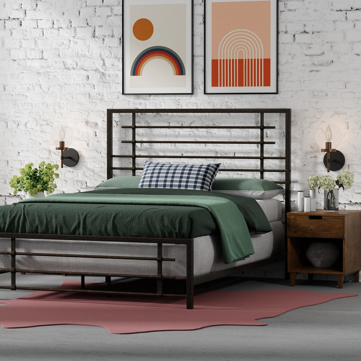 Kotter Home Industrial Modern Metal / Iron Bed