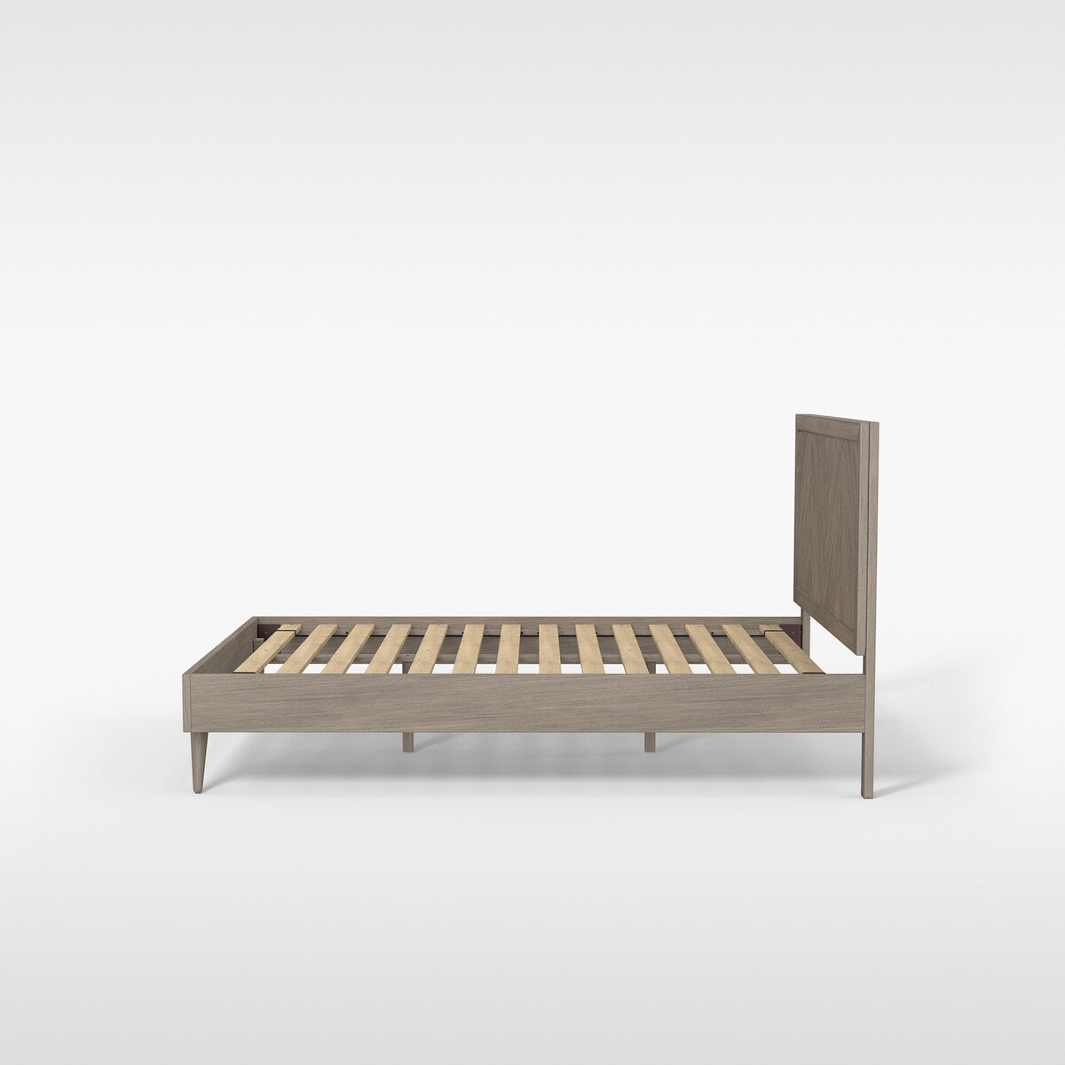 Kotter Home Wood Chevron Bed Frame with Headboard