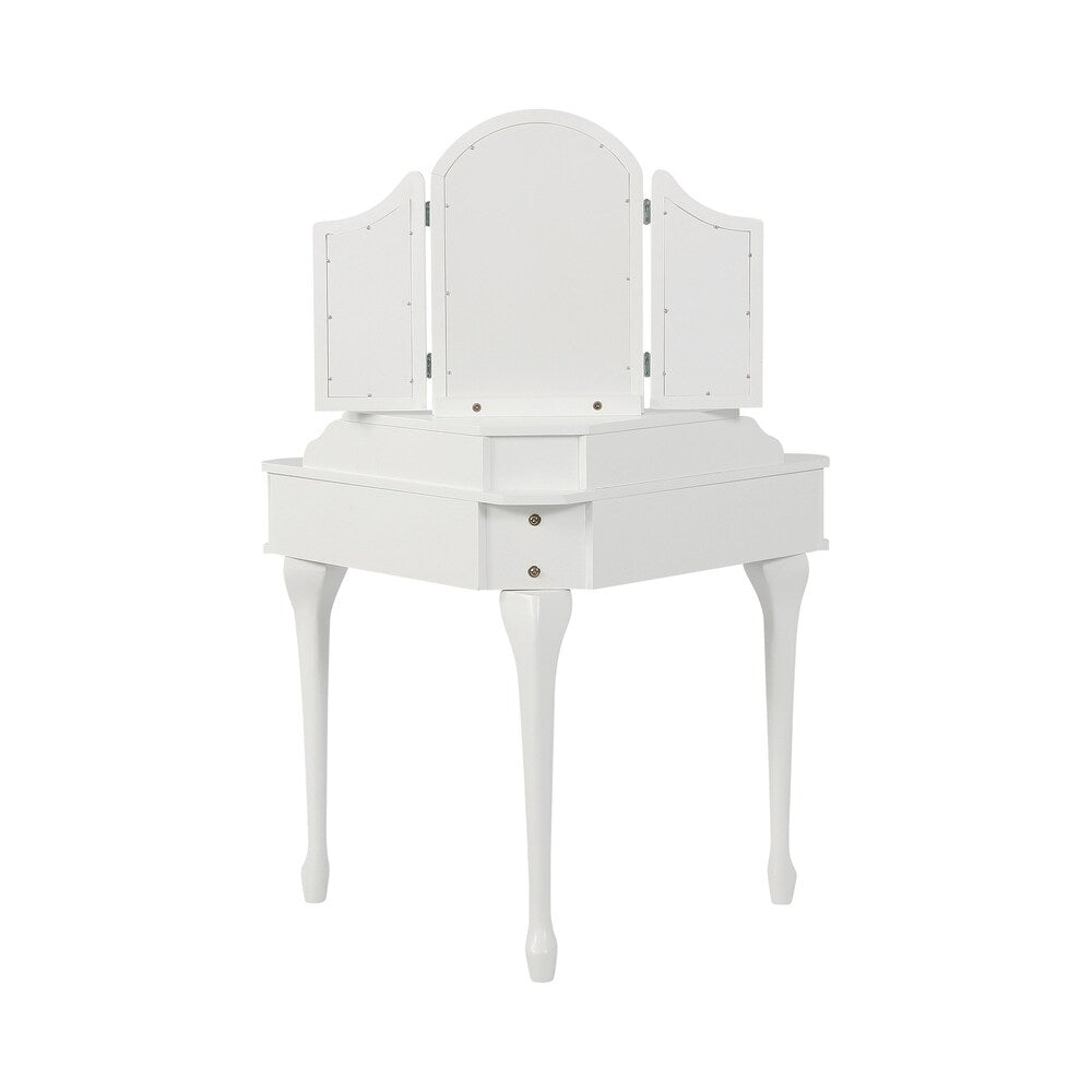 Kristen White and Cream 2-piece Vanity Set