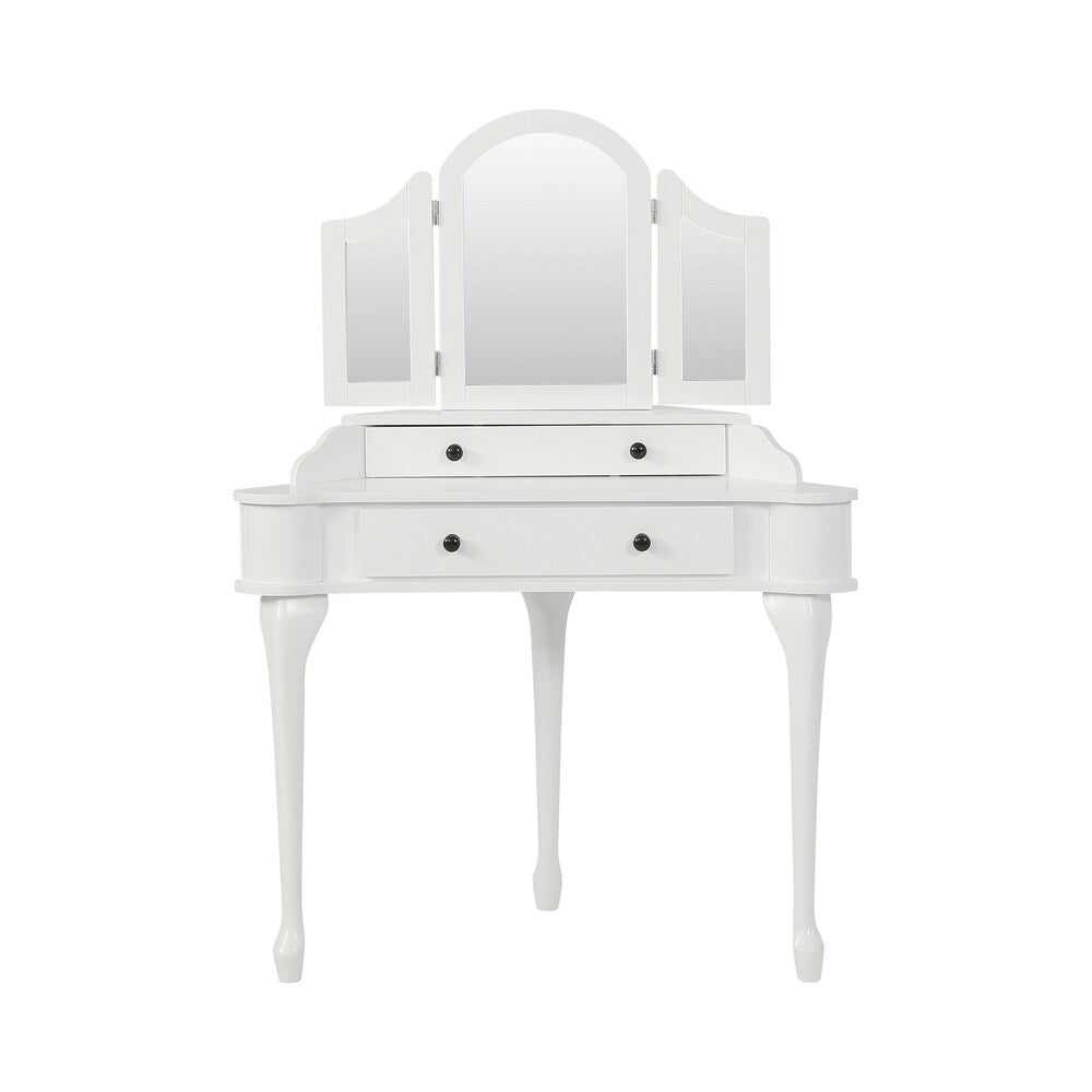 Kristen White and Cream 2-piece Vanity Set