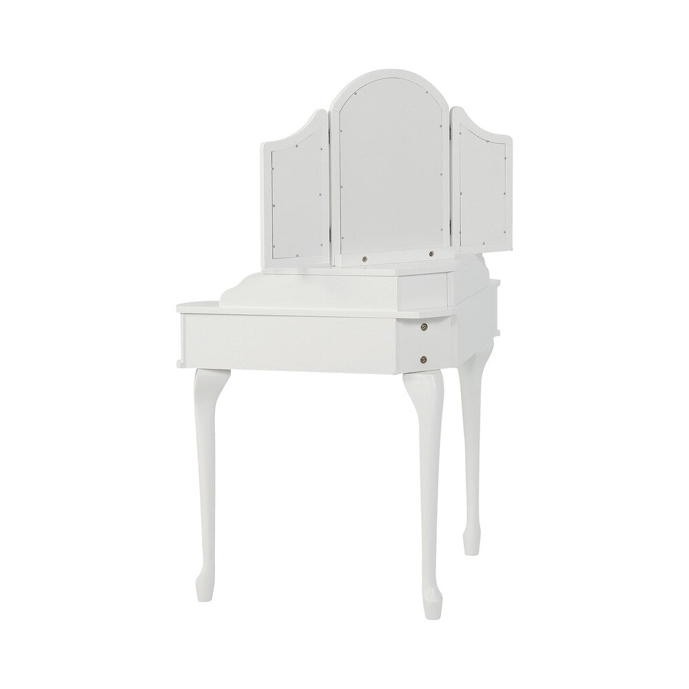 Kristen White and Cream 2-piece Vanity Set