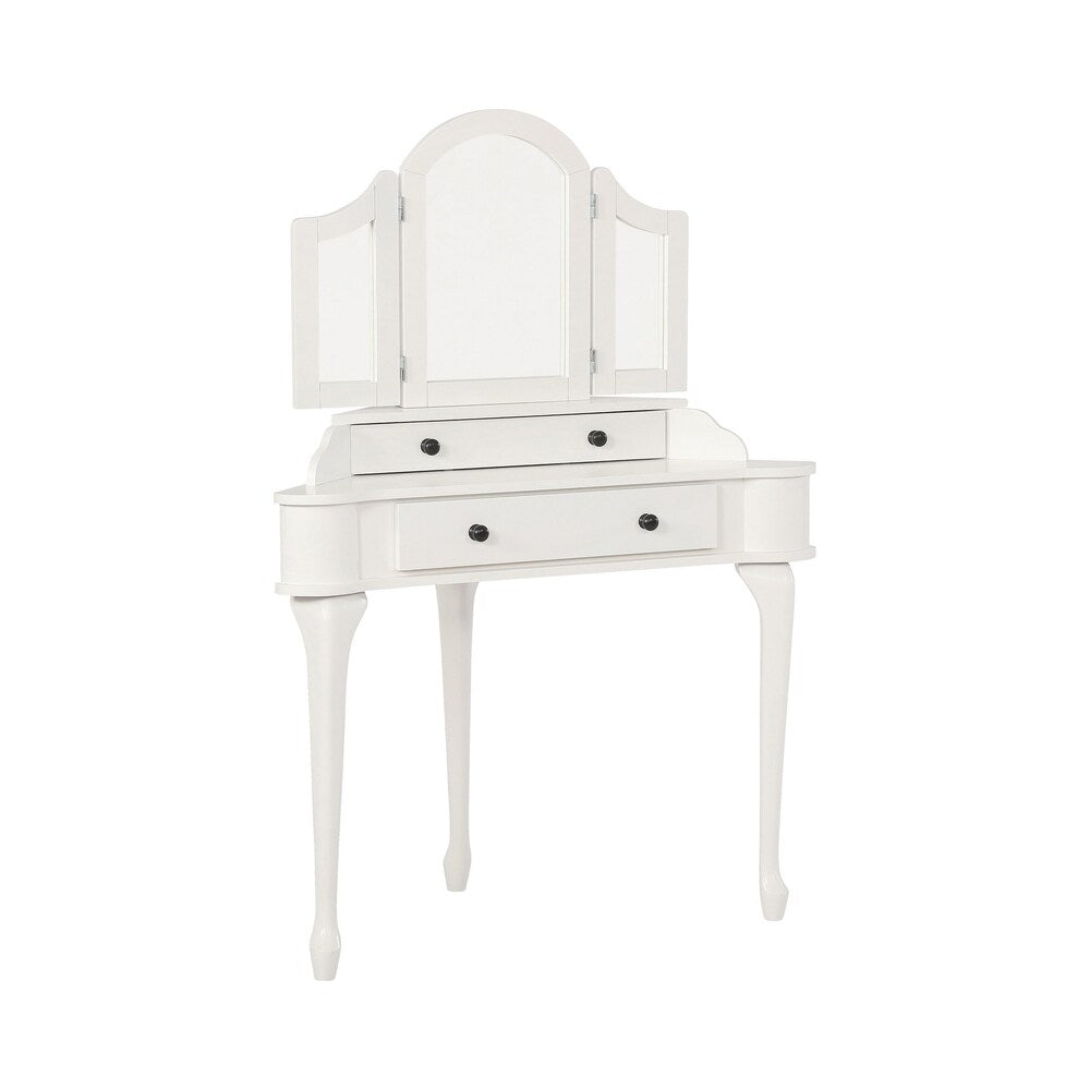 Kristen White and Cream 2-piece Vanity Set