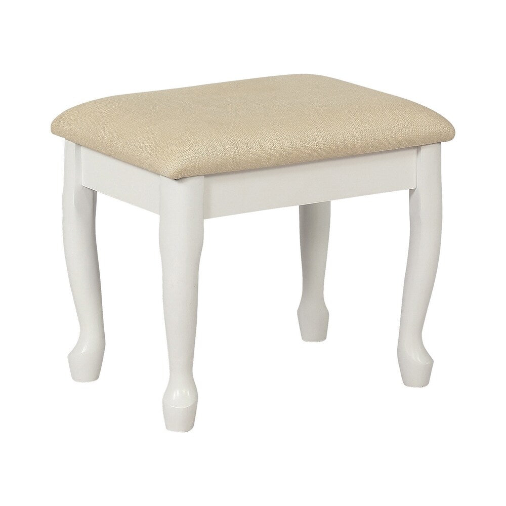 Kristen White and Cream 2-piece Vanity Set