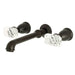Krystal Onyx Two-Handle 3-Hole Wall Mount Bathroom Faucet