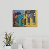 Krzysztof Dydynski Premium Thick-Wrap Canvas entitled Colorful buildings, Ciudad Bolivar, Venezuela