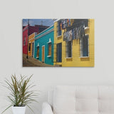 Krzysztof Dydynski Premium Thick-Wrap Canvas entitled Colorful buildings, Ciudad Bolivar, Venezuela