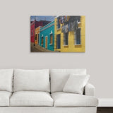 Krzysztof Dydynski Premium Thick-Wrap Canvas entitled Colorful buildings, Ciudad Bolivar, Venezuela